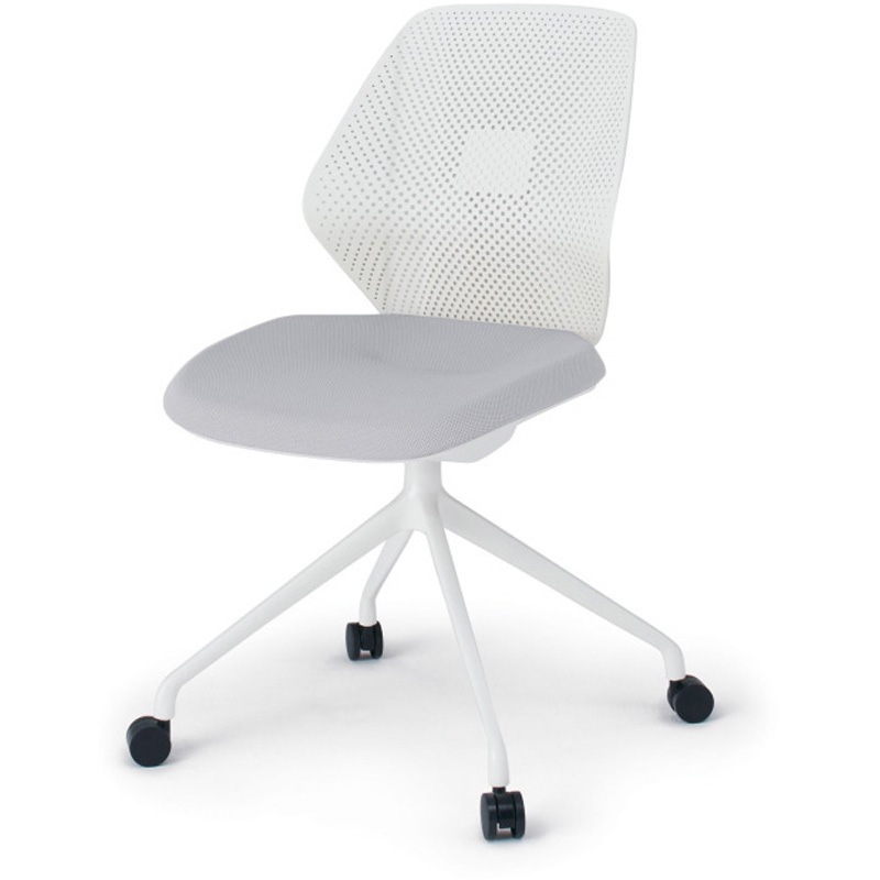 KG-980SC-WWT7 キュアチェア 樹脂メッシュバック 肘なし 4本脚アルミ塗装脚 SC張地 ナイロンキャスター<配送時組立サービス付> 1台 イトーキ 【通販モノタロウ】