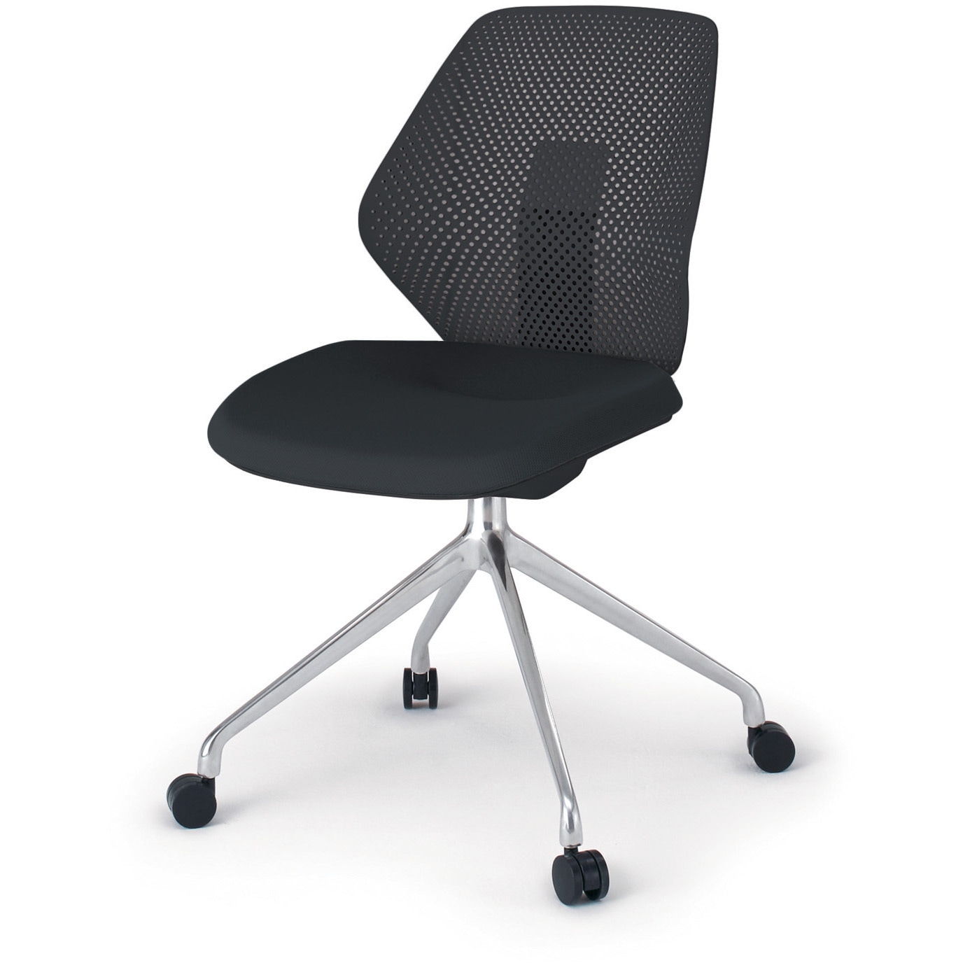 KG-980PVM1ZTT1 キュアチェア 樹脂メッシュバック 肘なし 4本脚アルミミラー脚 PV張地 ウレタンキャスター<配送時組立サービス付> 1台 イトーキ 【通販モノタロウ】 38,987円