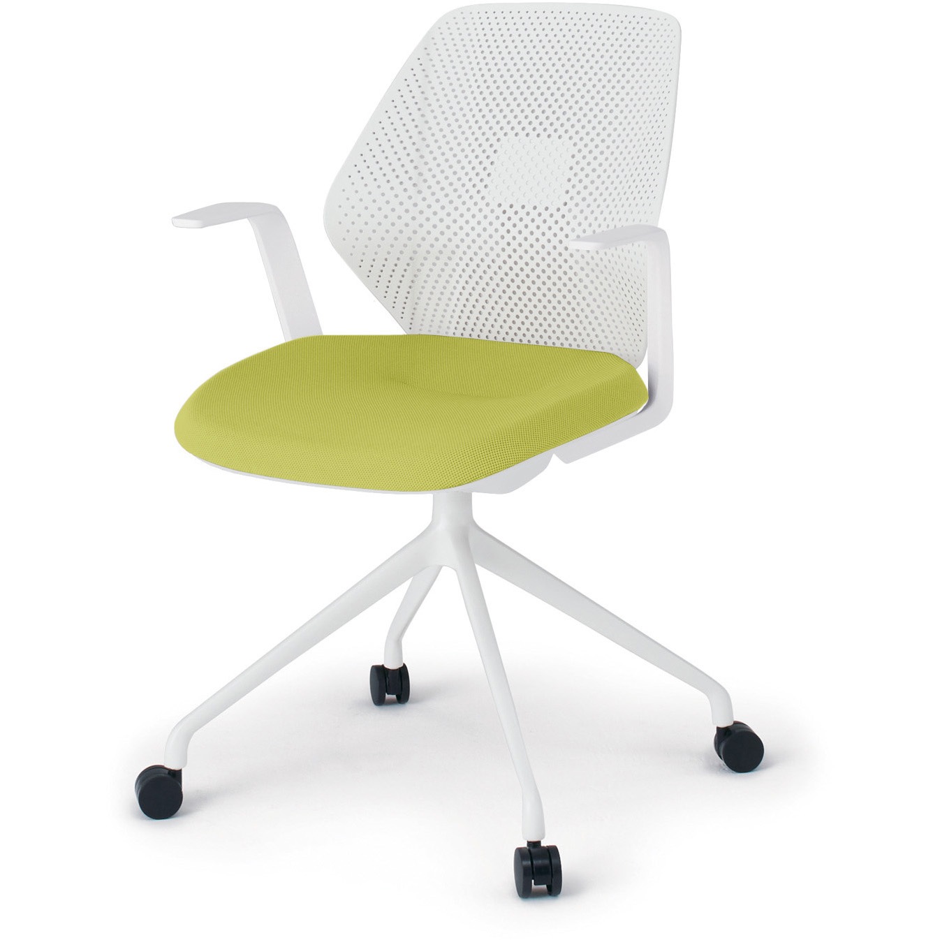 KG-985SCM1WWU8 キュアチェア 樹脂メッシュバック 肘付 4本脚アルミ塗装脚 SC張地 ウレタンキャスター<配送時組立サービス付> 1台 イトーキ 【通販モノタロウ】