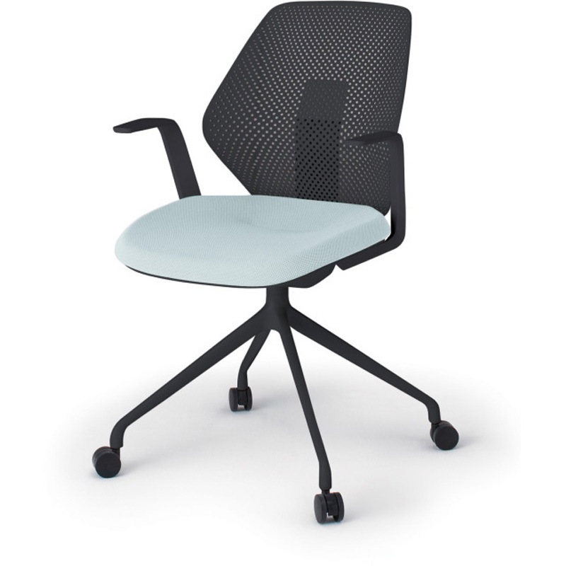 KG-985SC-TTE6 キュアチェア 樹脂メッシュバック 肘付 4本脚アルミ塗装脚 SC張地 ナイロンキャスター<配送時組立サービス付> 1台 イトーキ 【通販モノタロウ】 36,387円