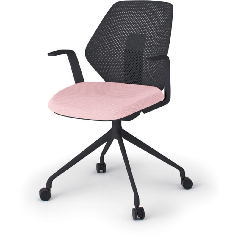 KG-985SC-TTR9 キュアチェア 樹脂メッシュバック 肘付 4本脚アルミ塗装脚 SC張地 ナイロンキャスター<配送時組立サービス付> 1台 イトーキ 【通販モノタロウ】