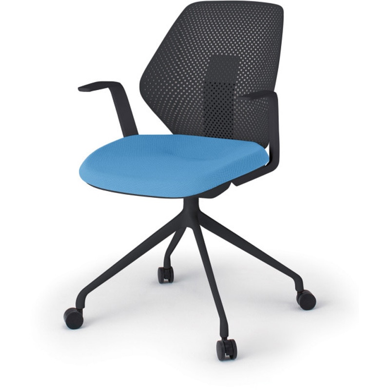 KG-985SC-TTS2 キュアチェア 樹脂メッシュバック 肘付 4本脚アルミ塗装脚 SC張地 ナイロンキャスター<配送時組立サービス付> 1台 イトーキ 【通販モノタロウ】 36,387円