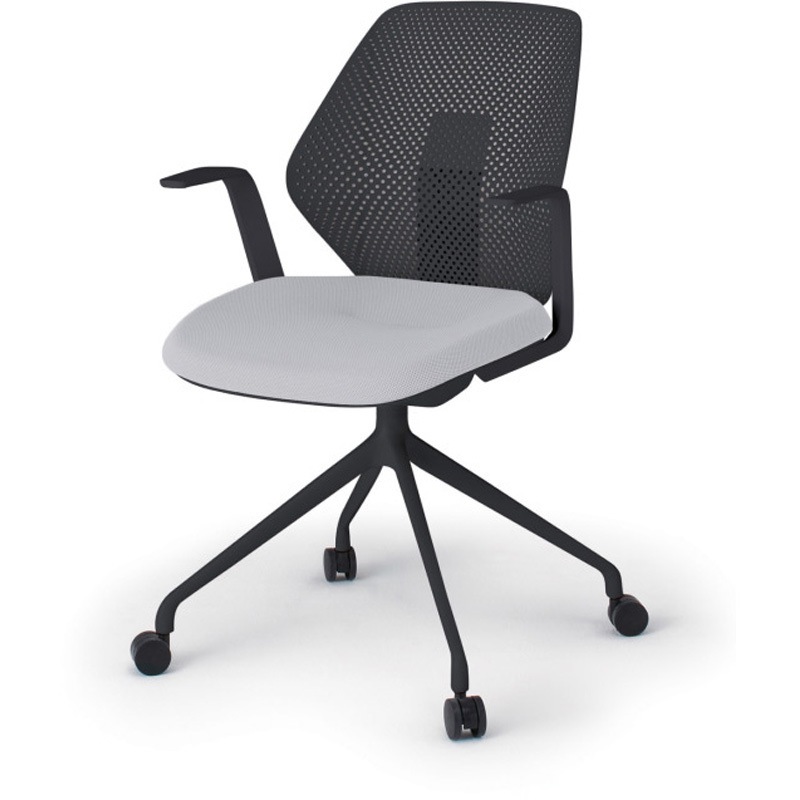 KG-985SC-TTT7 キュアチェア 樹脂メッシュバック 肘付 4本脚アルミ塗装脚 SC張地 ナイロンキャスター<配送時組立サービス付> 1台 イトーキ 【通販モノタロウ】