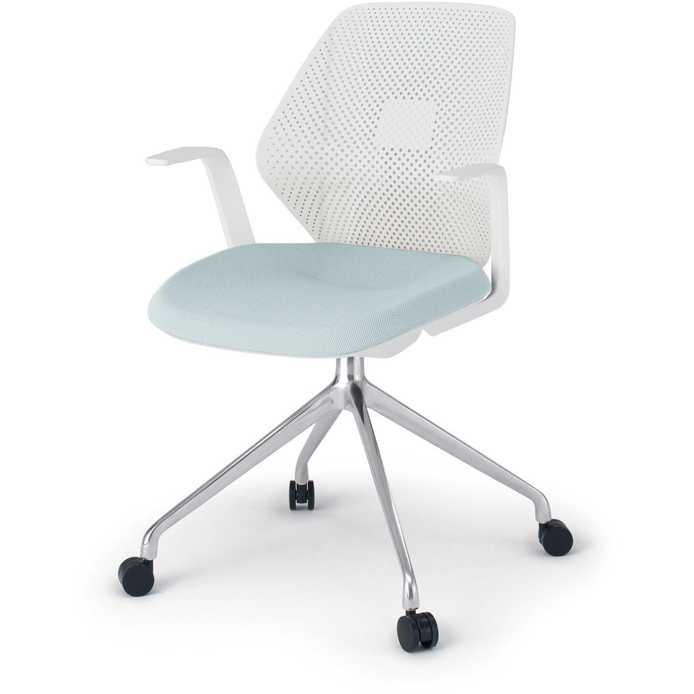 KG-985SCM1ZWE6 キュアチェア 樹脂メッシュバック 肘付 4本脚アルミミラー脚 SC張地 ウレタンキャスター<配送時組立サービス付> 1台 イトーキ 【通販モノタロウ】