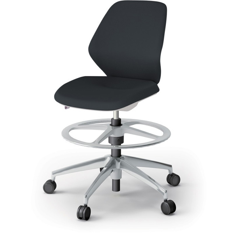 KG-920PVP-ZNT1 キュアチェア ハイポジション クロスバック  肘なし アルミミラー脚 PV張地<配送時組立サービス付> 1台 イトーキ 【通販モノタロウ】