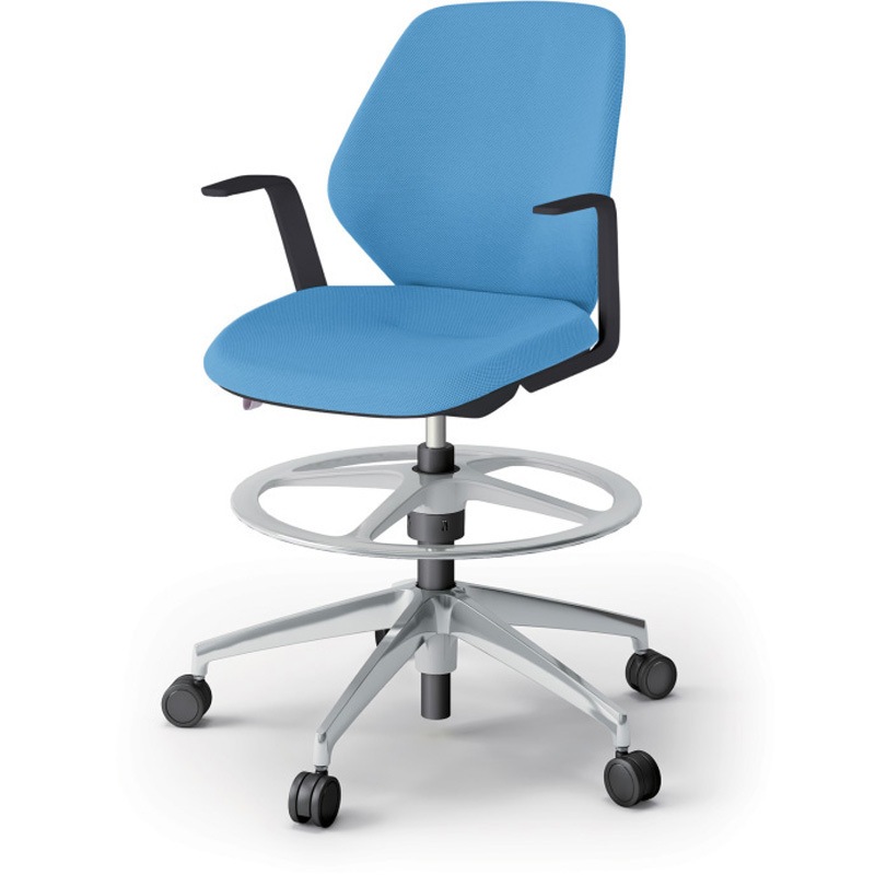 KG-925SCP-ZTS2 キュアチェア ハイポジション クロスバック  肘付 アルミミラー脚 SC張地<配送時組立サービス付> 1台 イトーキ 【通販モノタロウ】