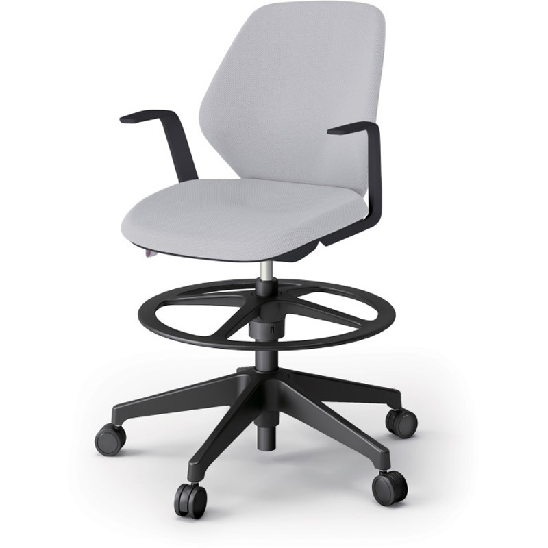 KG-925SCP-TTT7 キュアチェア ハイポジション クロスバック  肘付 樹脂脚 SC張地<配送時組立サービス付> イトーキ ホワイト ガス上下調節 高さ955mm幅680mm奥行615mm  KG-925SCP-TTT7