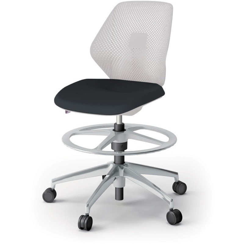 KG-960PVP-ZNT1 キュアチェア ハイポジション 樹脂メッシュバック  肘なし アルミミラー脚 PV張地<配送時組立サービス付> 1台 イトーキ 【通販モノタロウ】