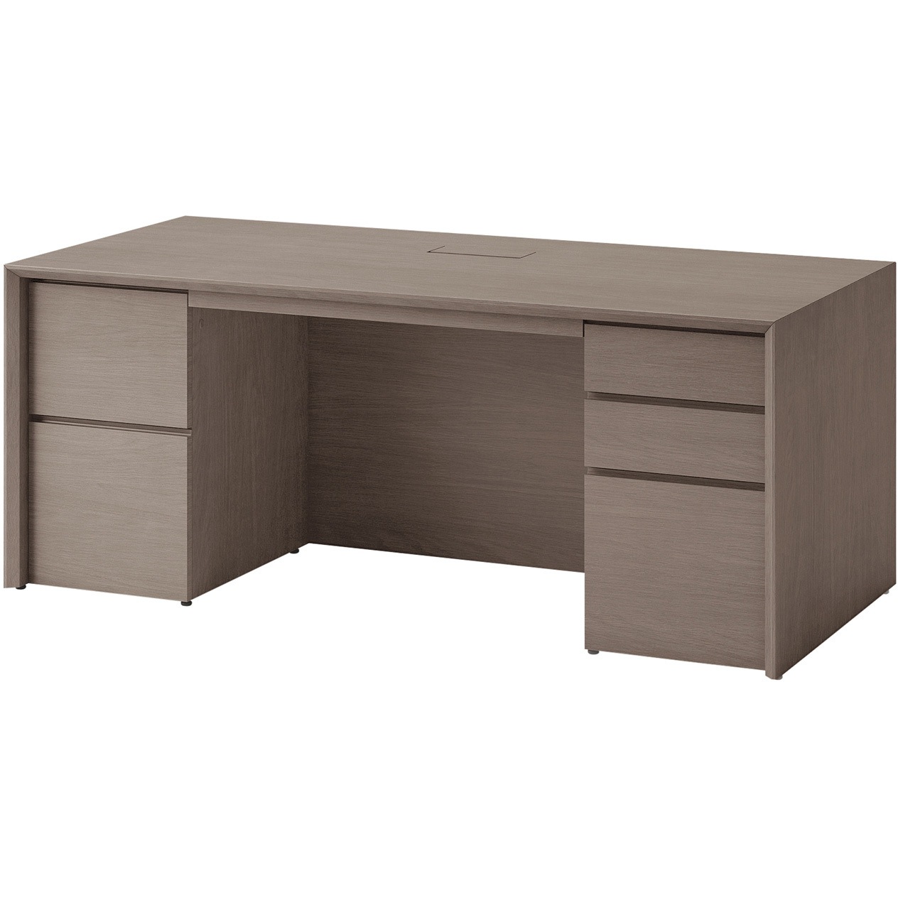 GRA-188CBB-77 グランセンス 両袖机(配線対応天板)<配送時組立サービス付> イトーキ ホワイト 高さ720mm幅1800mm奥行850mm  GRA-188CBB-77