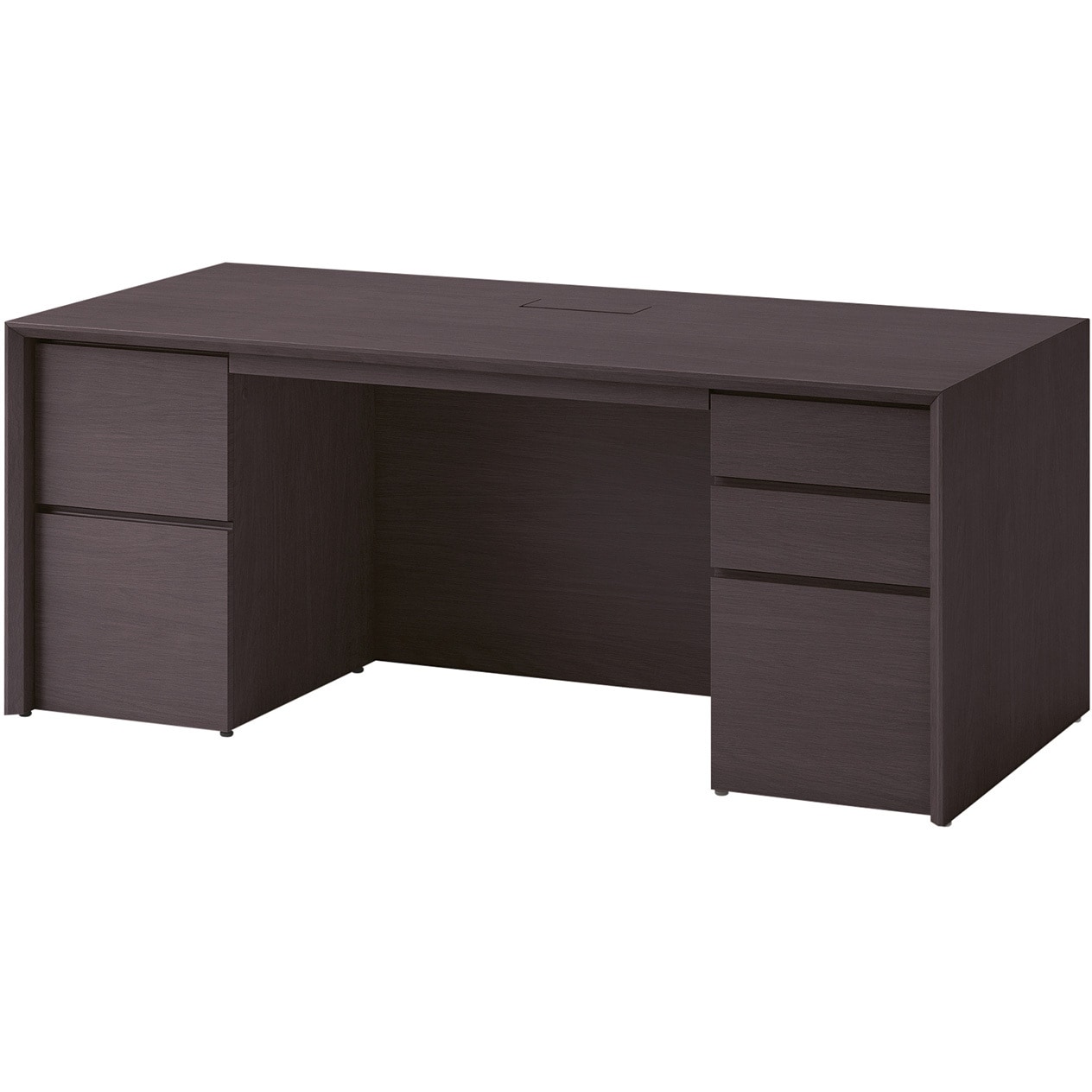 GRA-188CBB-88 グランセンス 両袖机(配線対応天板)<配送時組立サービス付> イトーキ ホワイト 高さ720mm幅1800mm奥行850mm  GRA-188CBB-88