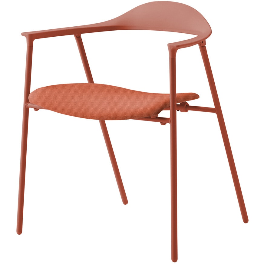 KLD-635C-D4 クロッサチェア 座クッション 張地C<配送時組立サービス付> イトーキ パーシモオレンジ色 高さ720mm幅600mm奥行540mm  KLD-635C-D4