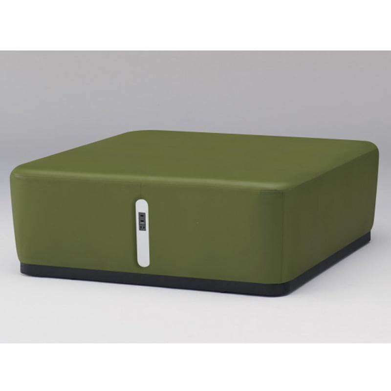 LRX-605D-Q2 コボル 4人掛けスクエアタイプ 電源付<配送時組立サービス付> イトーキ アイビーグリーン色 高さ420mm幅1200mm奥行1200mm  LRX-605D-Q2