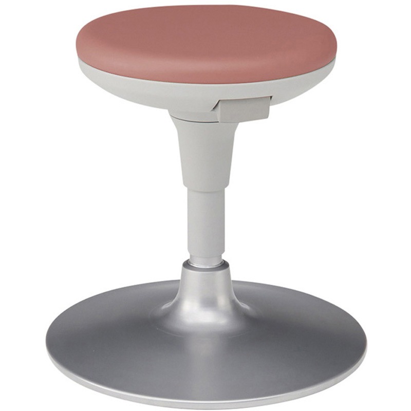 KSK-683DL-M6 サポートスツール2 円盤脚 張地DL<配送時組立サービス付> イトーキ コーラルピンク色 高さ400mm幅500mm奥行500mm  KSK-683DL-M6
