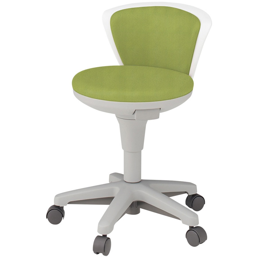 KSK-660PV-Q6 サポートスツール2 背付 キャスター脚 張地PV<配送時組立サービス付> イトーキ モスグリーン色 高さ635mm幅510mm奥行500mm  KSK-660PV-Q6