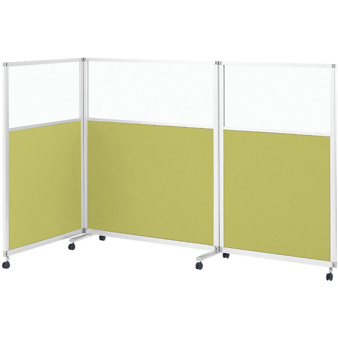 FSK-304CFC-W9L9 スクリーンパネルKタイプ 3連 樹脂・クロスパネル キャスター付<配送時組立サービス付> イトーキ ホワイト 高さ1450mm  FSK-304CFC-W9L9