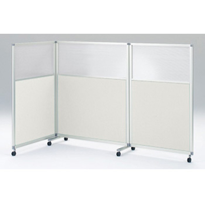 FSK-304CGC-Z5H9 スクリーンパネルKタイプ 3連 樹脂・クロスパネル キャスター付<配送時組立サービス付> イトーキ ホワイト 高さ1450mm  FSK-304CGC-Z5H9