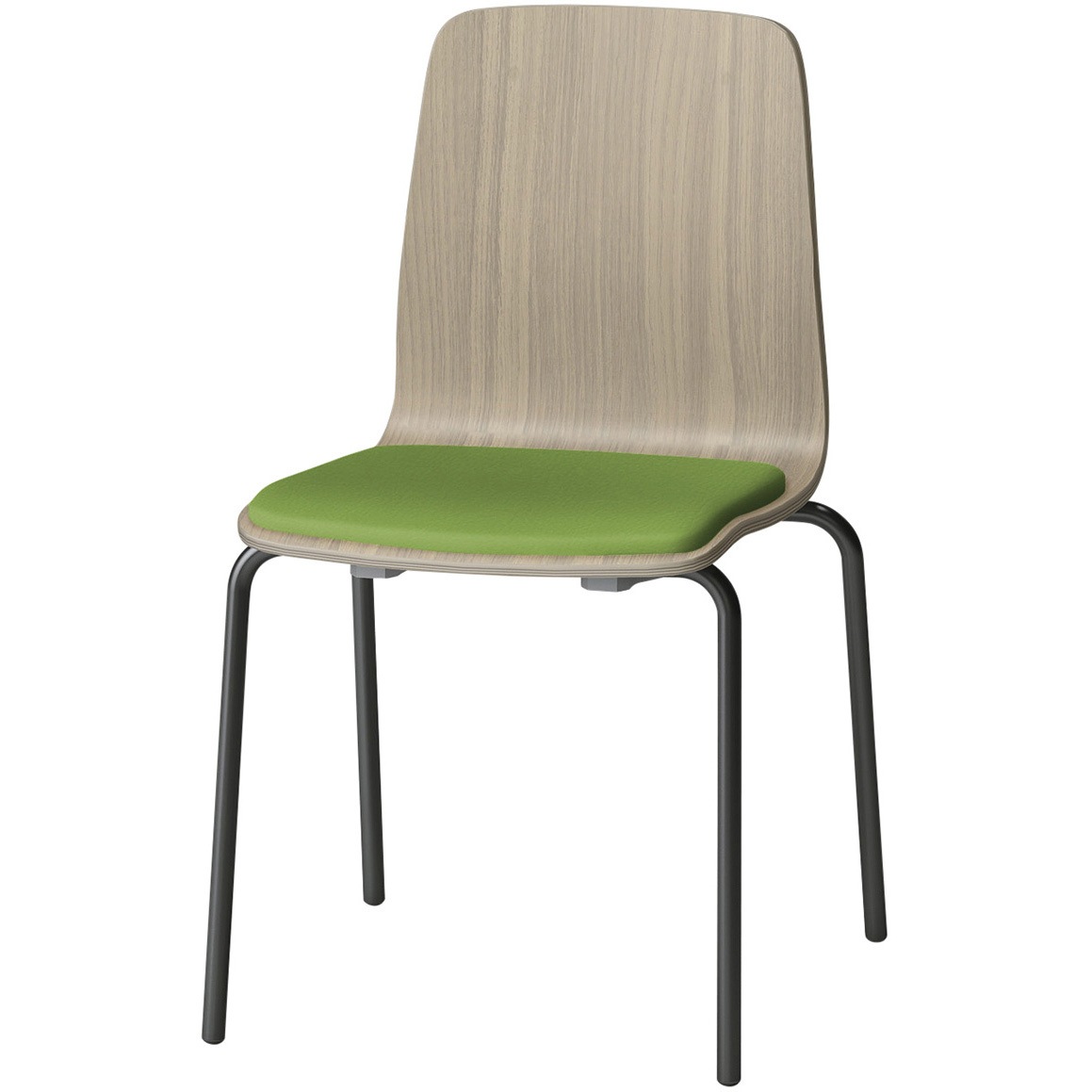 SLC-01S2T171Q6 スコーレチェア 4本脚タイプ 座パッドタイプ  張地DL<配送時組立サービス付> イトーキ ホワイト スタッキング3脚 材質スチール塗装仕上脚 高さ786mm幅465mm奥行476mm  SLC-01S2T171Q6