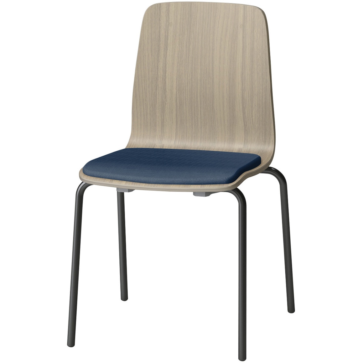 SLC-01S4T171B2 スコーレチェア 4本脚タイプ 座パッドタイプ  張地PV<配送時組立サービス付> イトーキ ホワイト スタッキング3脚 材質スチール塗装仕上脚 質量6.3kg  SLC-01S4T171B2