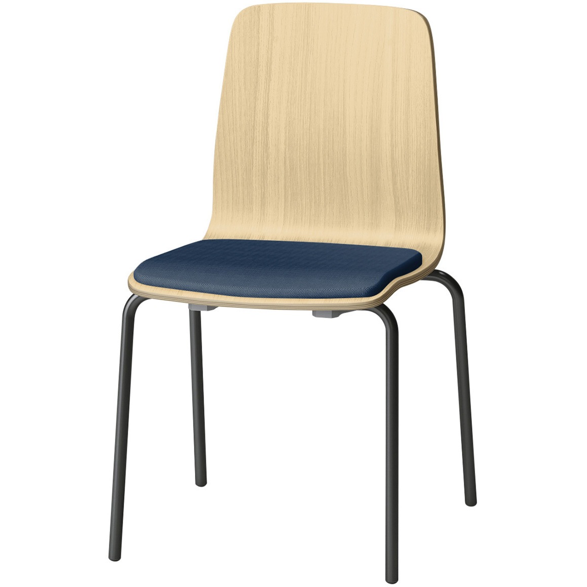 SLC-01S4T192B2 スコーレチェア 4本脚タイプ 座パッドタイプ  張地PV<配送時組立サービス付> イトーキ ホワイト スタッキング3脚 材質スチール塗装仕上脚 質量6.3kg  SLC-01S4T192B2