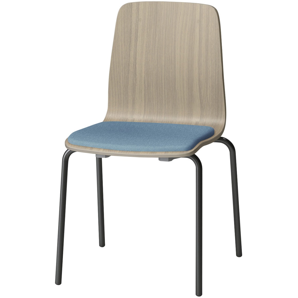 SLC-01S3T171B3 スコーレチェア 4本脚タイプ 座パッドタイプ 張地D<配送時組立サービス付> イトーキ ホワイト スタッキング3脚 材質スチール塗装仕上脚 高さ786mm幅465mm奥行476mm  SLC-01S3T171B3