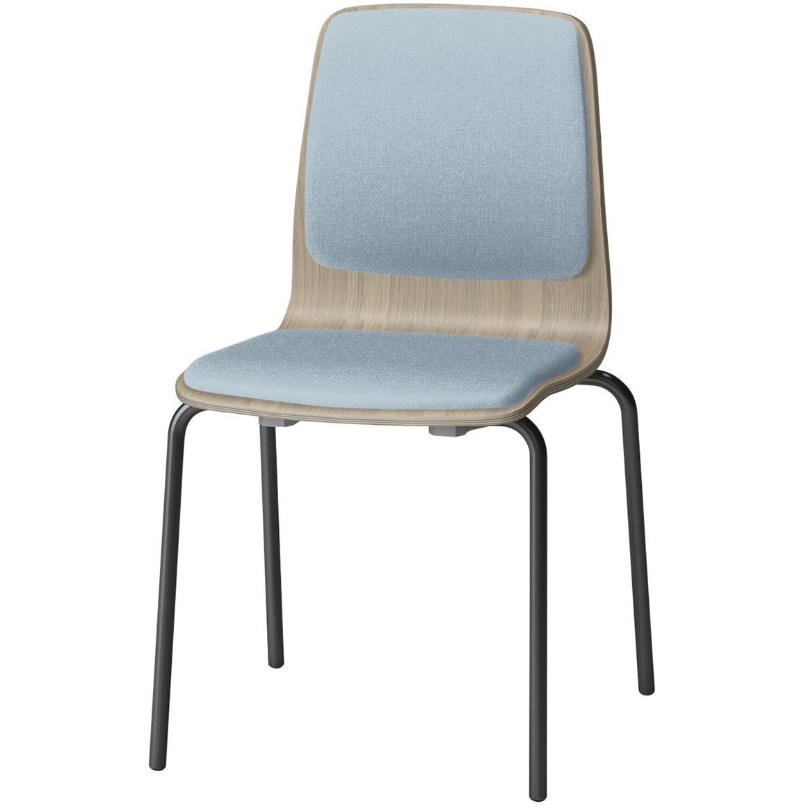 SLC-01P3T171B6 スコーレチェア 4本脚タイプ 背座パッドタイプ 張地D<配送時組立サービス付> イトーキ ホワイト スタッキング3脚 材質スチール塗装仕上脚 高さ786mm幅465mm奥行476mm  SLC-01P3T171B6