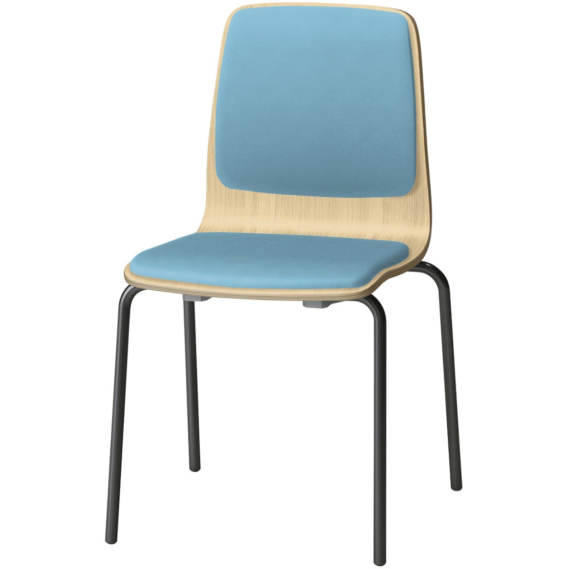 SLC-01P2T192S4 スコーレチェア 4本脚タイプ 背座パッドタイプ 張地DL<配送時組立サービス付> イトーキ ホワイト スタッキング3脚 材質スチール塗装仕上脚 高さ786mm幅465mm奥行476mm  SLC-01P2T192S4