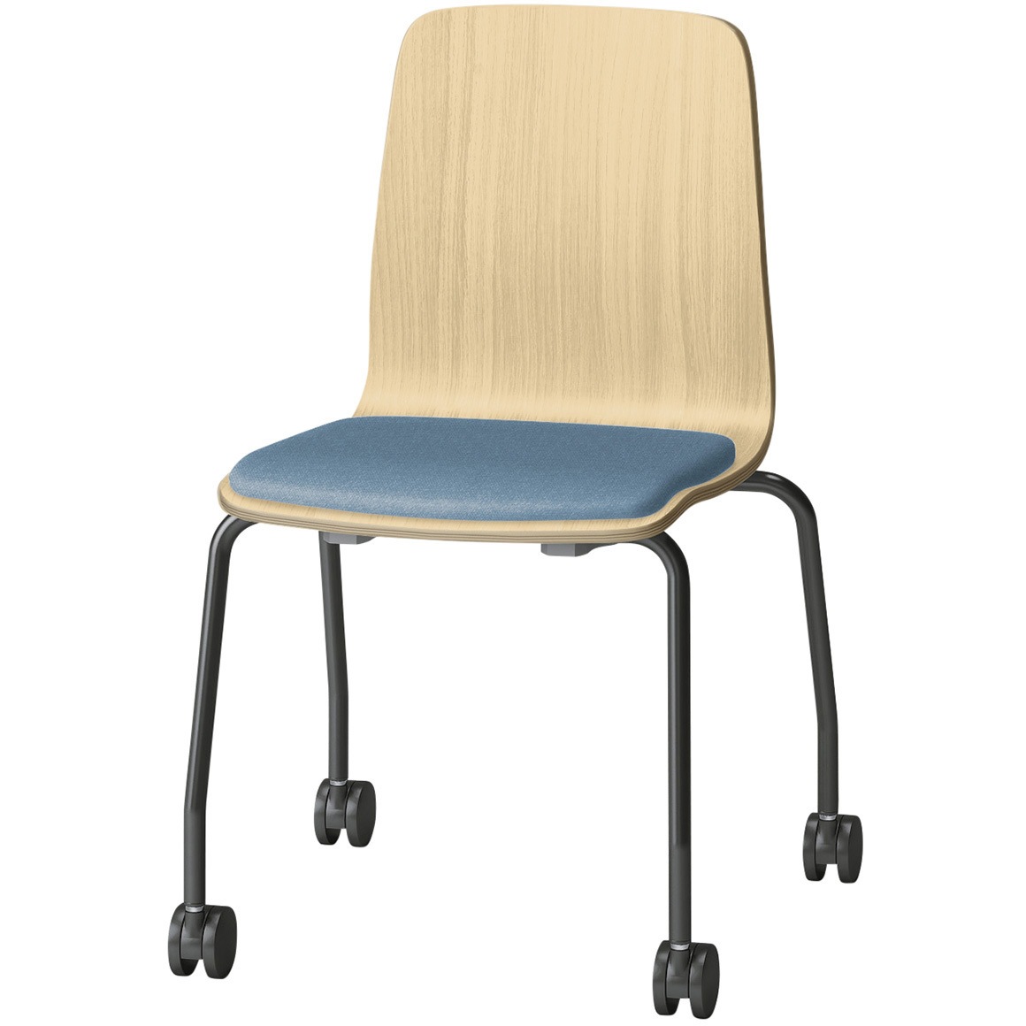 SLC-03S3T192B3 スコーレチェア キャスター脚 座パッドタイプ 張地D<配送時組立サービス付> イトーキ ホワイト スタッキング3脚 材質スチール塗装仕上脚 高さ786mm幅514mm奥行476mm  SLC-03S3T192B3