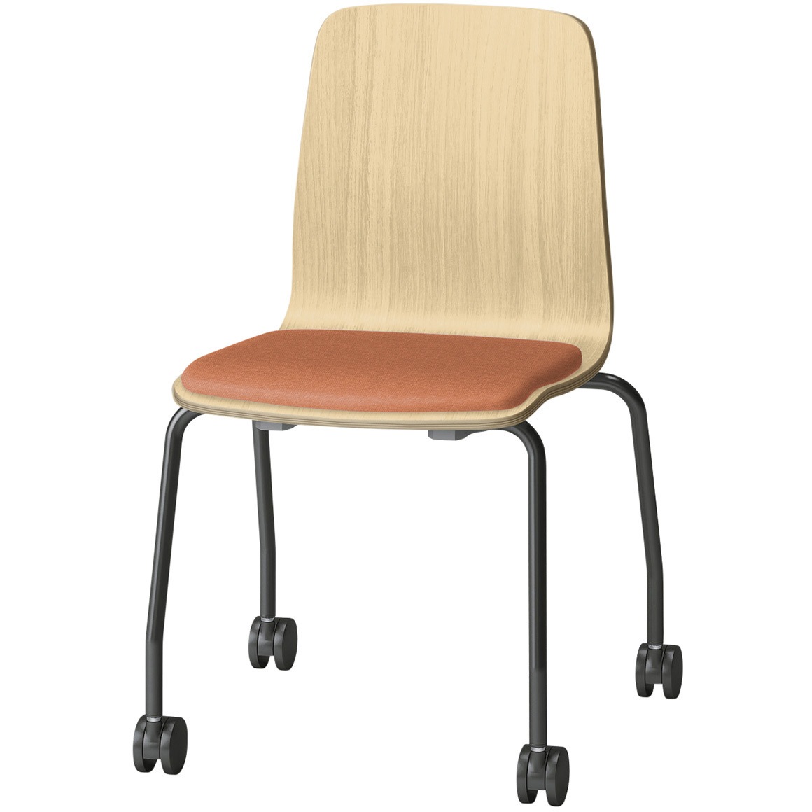 SLC-03S3T192D3 スコーレチェア キャスター脚 座パッドタイプ 張地D<配送時組立サービス付> イトーキ ホワイト スタッキング3脚 材質スチール塗装仕上脚 高さ786mm幅514mm奥行476mm  SLC-03S3T192D3