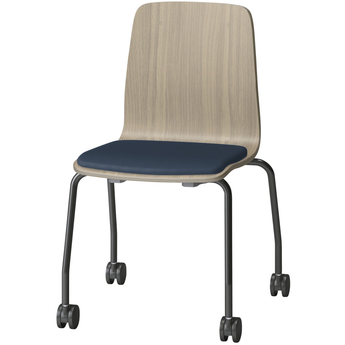 SLC-03S2T171B1 スコーレチェア キャスター脚 座パッドタイプ 張地DL<配送時組立サービス付> イトーキ ホワイト スタッキング3脚 材質スチール塗装仕上脚 高さ786mm幅514mm奥行476mm  SLC-03S2T171B1椅子