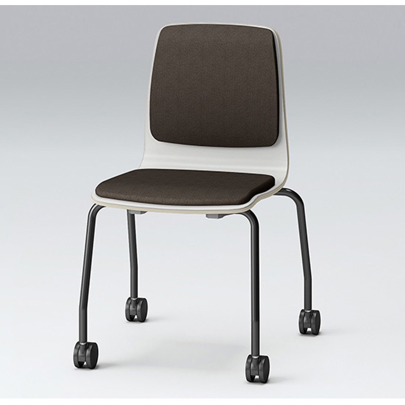 SLC-03P2T1W9T1 スコーレチェア キャスター脚 背座パッドタイプ 張地DL<配送時組立サービス付> イトーキ ホワイト スタッキング3脚 材質スチール塗装仕上脚 高さ786mm幅514mm奥行476mm  SLC-03P2T1W9T1