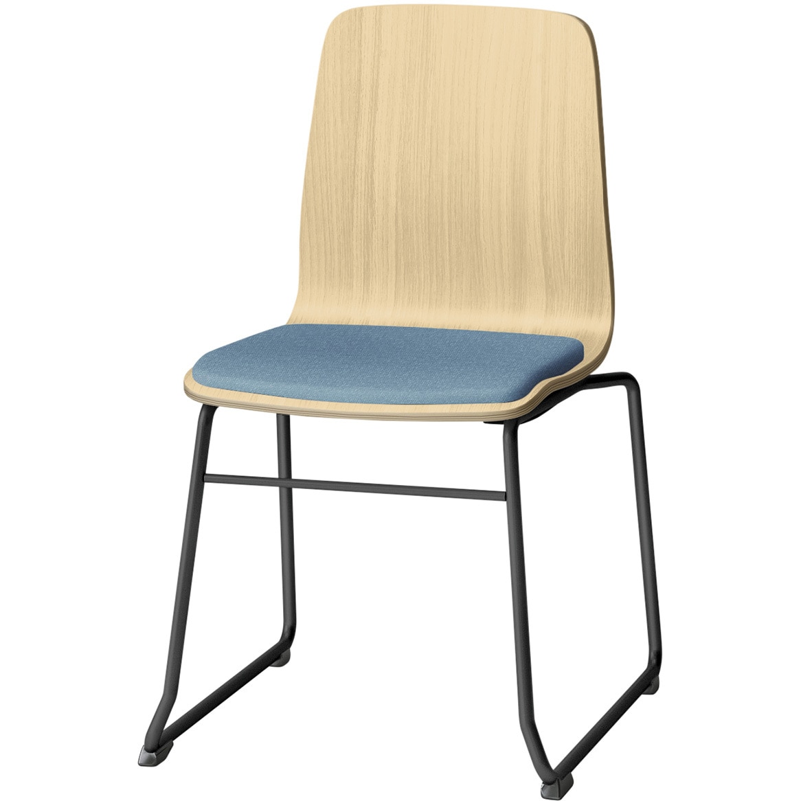 SLC-02S3T192B3 スコーレチェア ループ脚 座パッドタイプ 張地D<配送時組立サービス付> イトーキ ホワイト スタッキング3脚 材質スチール塗装仕上脚 高さ787mm幅472mm奥行517mm  SLC-02S3T192B3