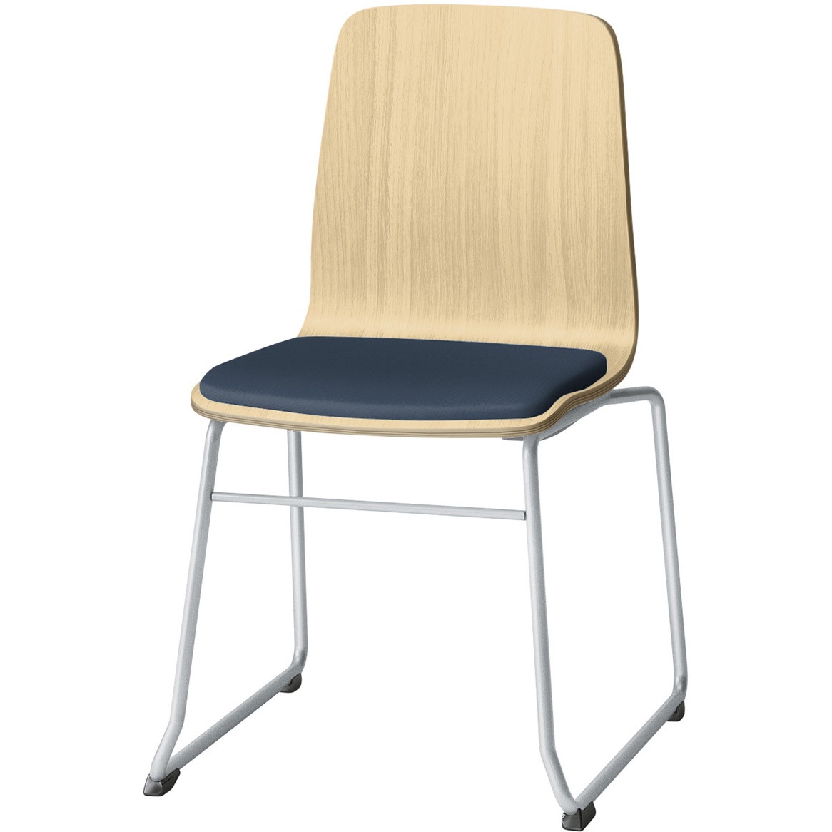 SLC-02S2Z592B1 スコーレチェア ループ脚 座パッドタイプ 張地DL<配送時組立サービス付> イトーキ ホワイト スタッキング3脚 材質スチール塗装仕上脚 高さ787mm幅472mm奥行517mm  SLC-02S2Z592B1