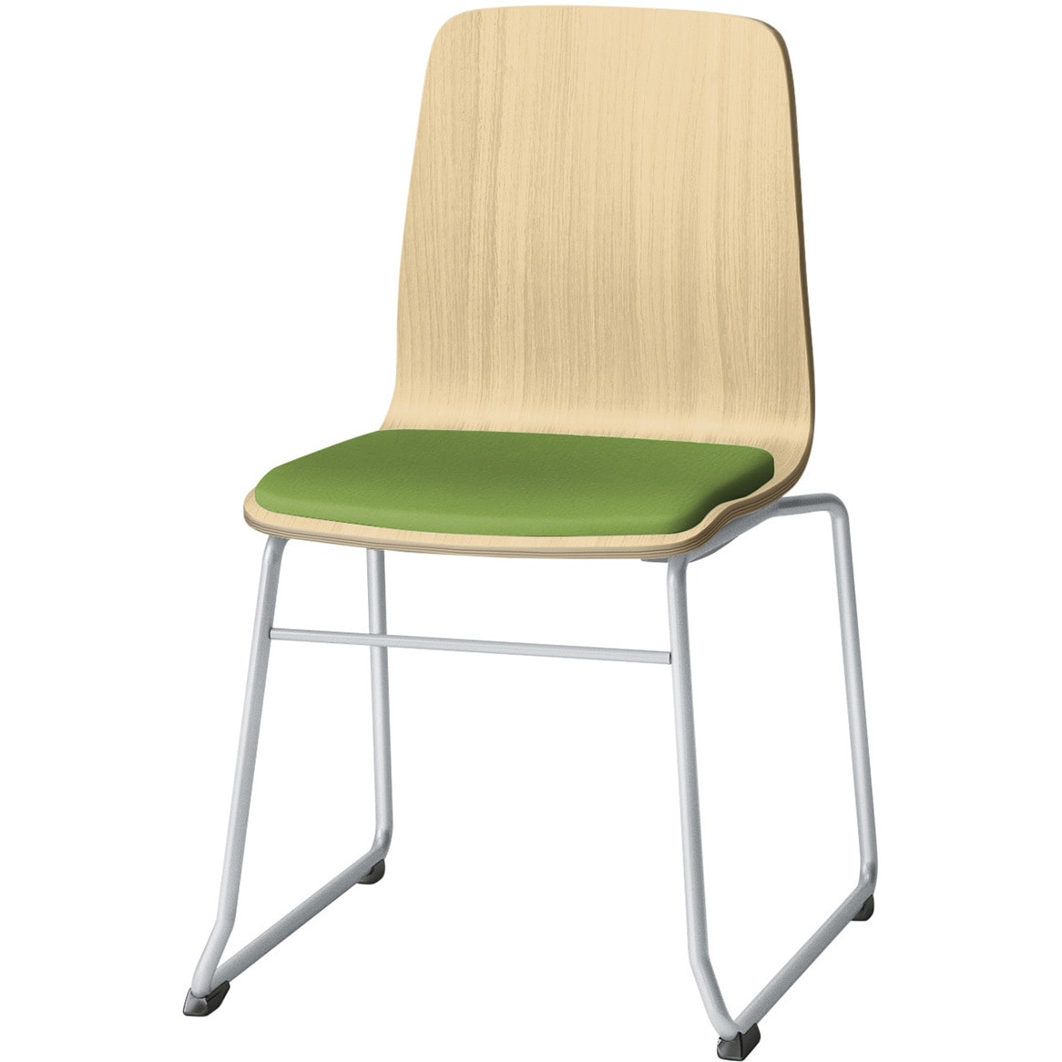 SLC-02S2Z592Q6 スコーレチェア ループ脚 座パッドタイプ 張地DL<配送時組立サービス付> イトーキ ホワイト スタッキング3脚 材質スチール塗装仕上脚 高さ787mm幅472mm奥行517mm  SLC-02S2Z592Q6椅子