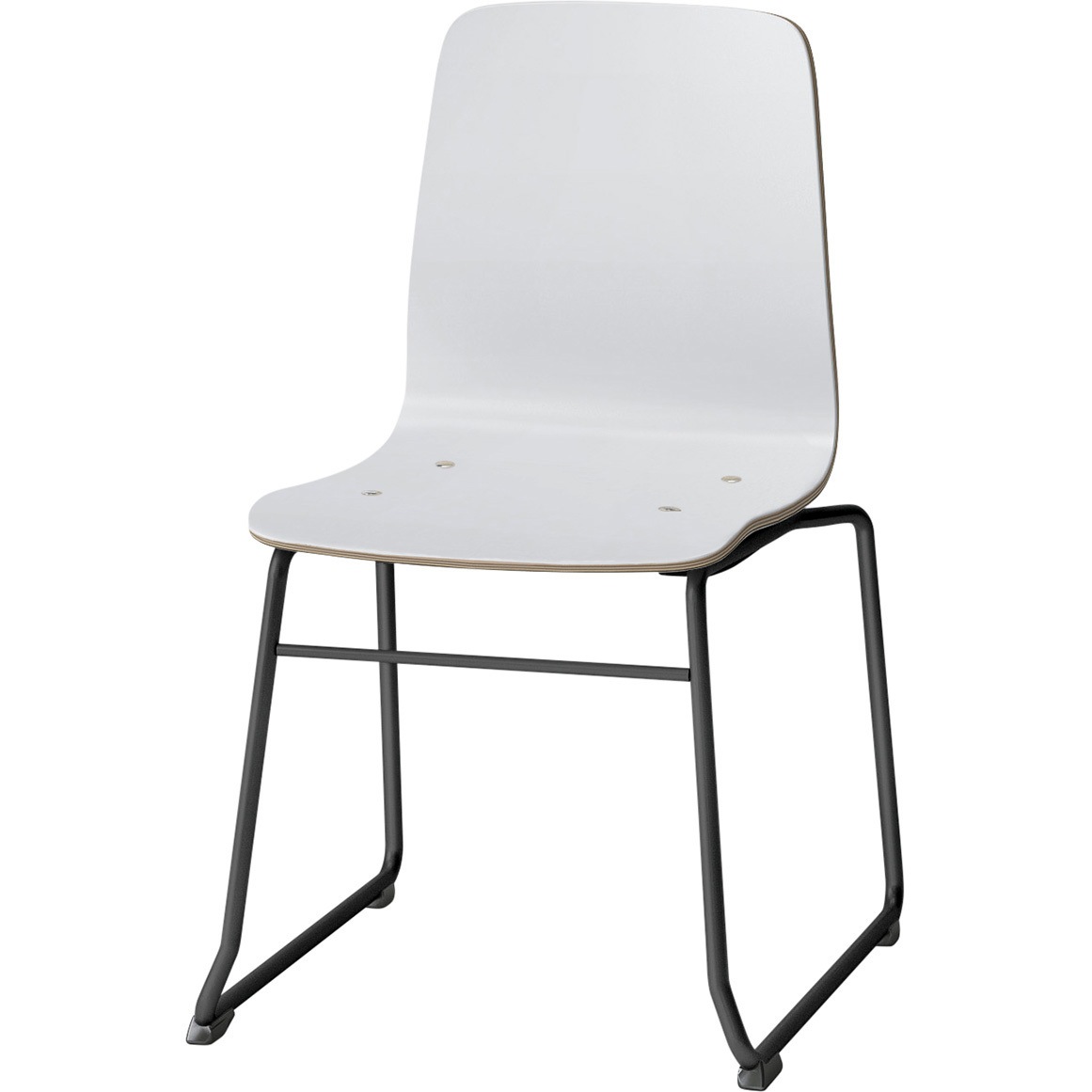 SLC-02N-T1W9 スコーレチェア ループ脚 背座ヌードタイプ <配送時組立サービス付> イトーキ ホワイト スタッキング3脚 材質スチール塗装仕上脚 高さ787mm幅472mm奥行517mm  SLC-02N-T1W9