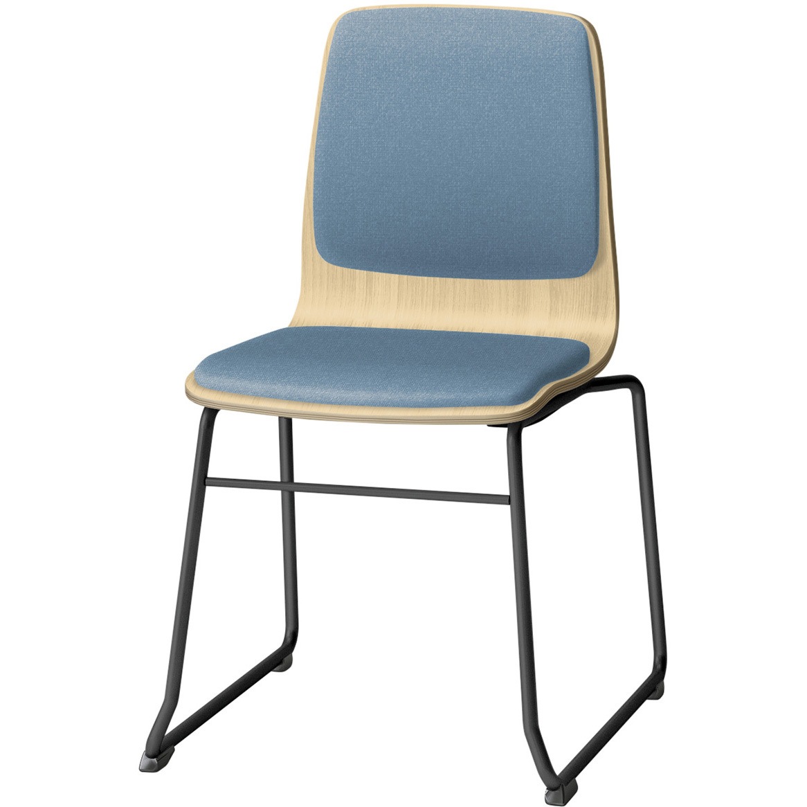 SLC-02P3T192B3 スコーレチェア ループ脚 背座パッドタイプ 張地D<配送時組立サービス付> イトーキ ホワイト スタッキング3脚 材質スチール塗装仕上脚 高さ787mm幅472mm奥行517mm  SLC-02P3T192B3