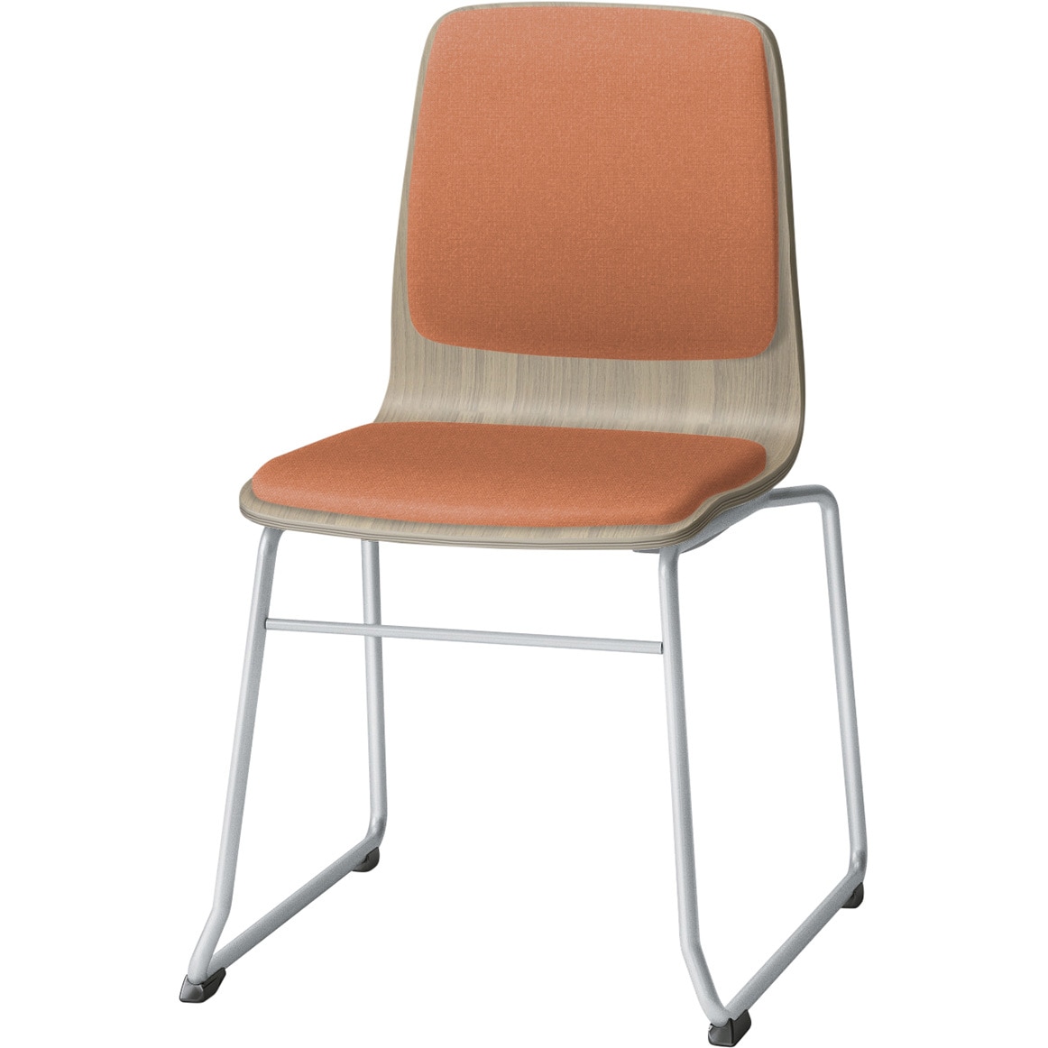 SLC-02P3Z571D3 スコーレチェア ループ脚 背座パッドタイプ 張地D<配送時組立サービス付> イトーキ ホワイト スタッキング3脚 材質スチール塗装仕上脚 高さ787mm幅472mm奥行517mm  SLC-02P3Z571D3