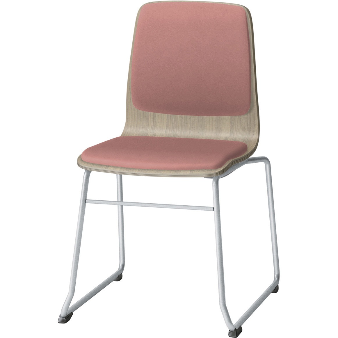 SLC-02P2Z571M6 スコーレチェア ループ脚 背座パッドタイプ 張地DL<配送時組立サービス付> イトーキ ホワイト スタッキング3脚 材質スチール塗装仕上脚 高さ787mm幅472mm奥行517mm  SLC-02P2Z571M6