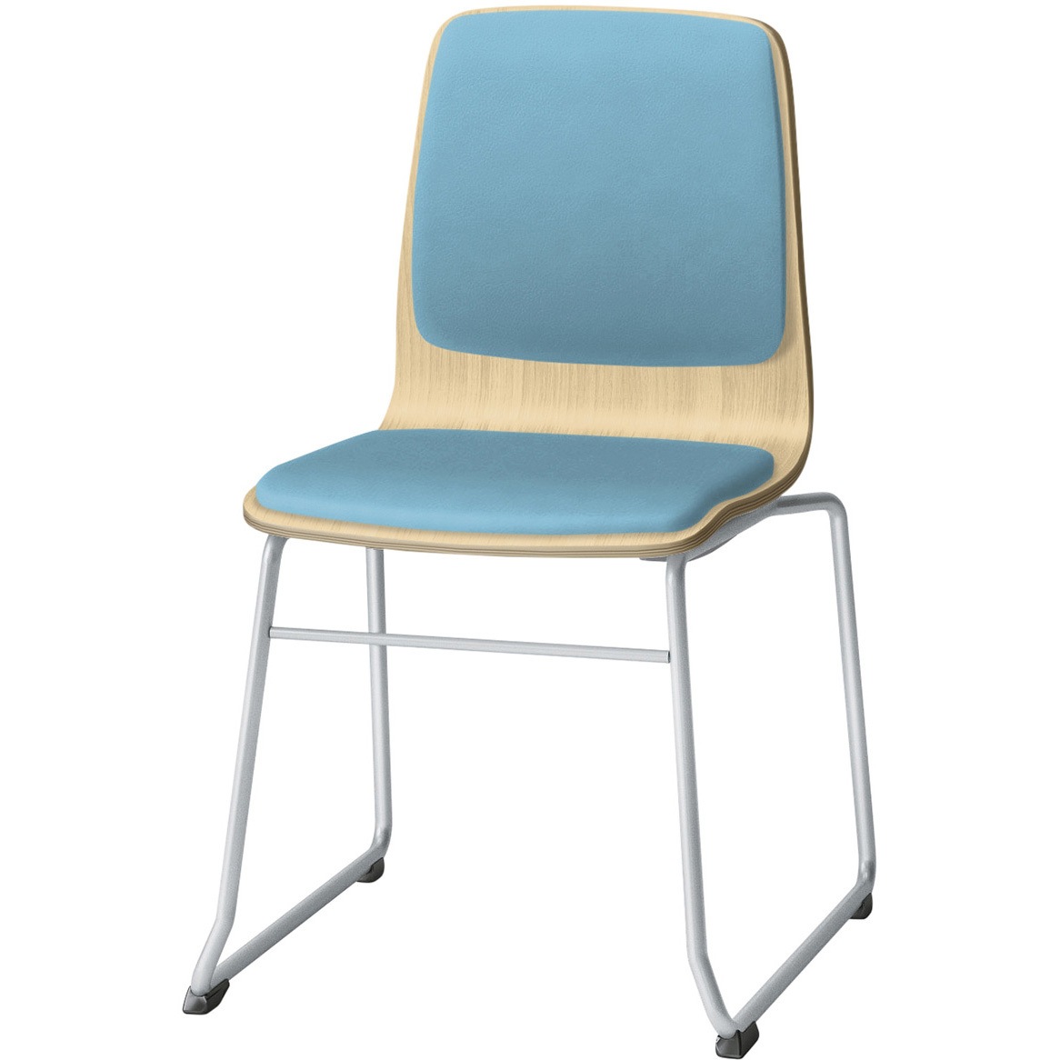 SLC-02P2Z592S4 スコーレチェア ループ脚 背座パッドタイプ 張地DL<配送時組立サービス付> イトーキ ホワイト スタッキング3脚 材質スチール塗装仕上脚 高さ787mm幅472mm奥行517mm  SLC-02P2Z592S4