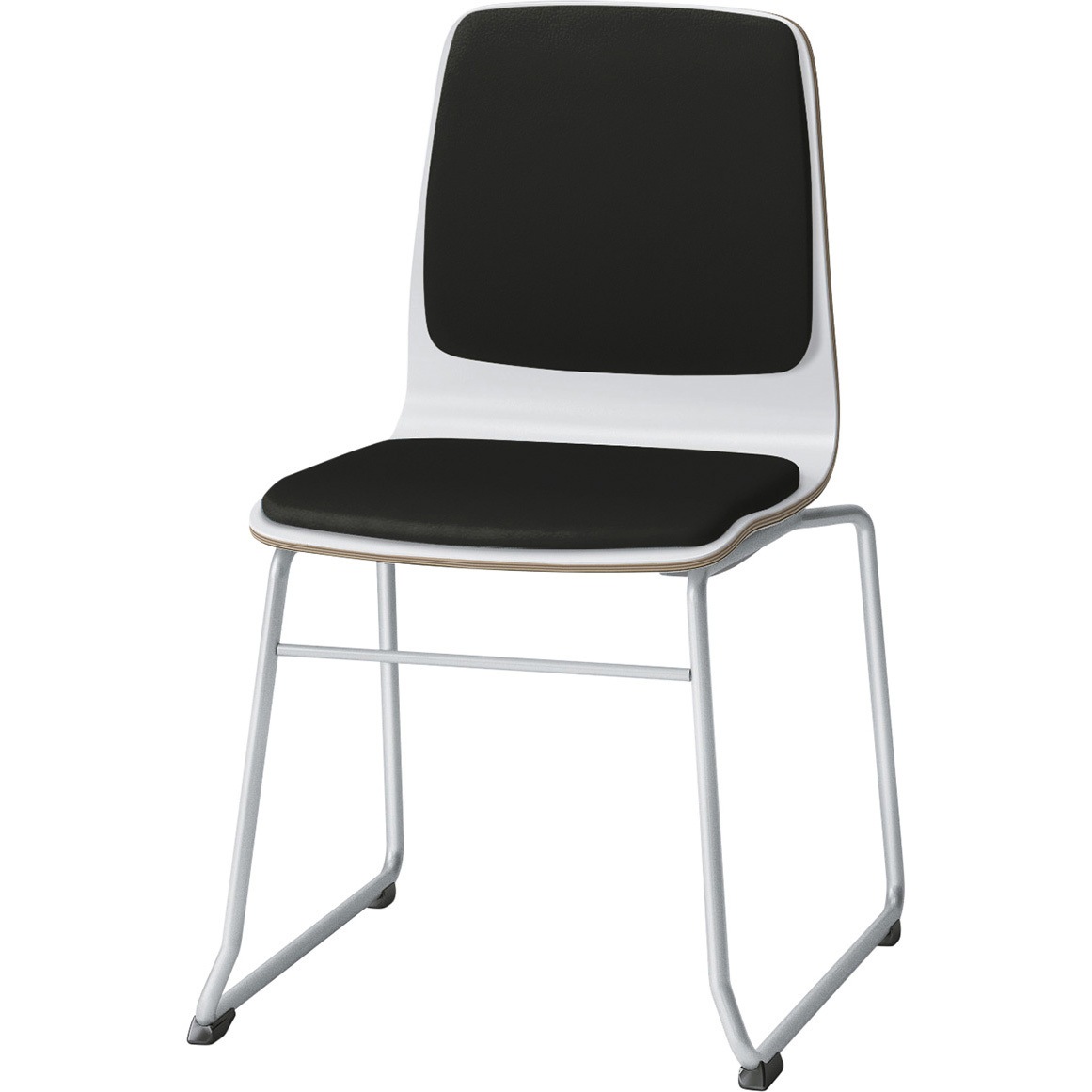 SLC-02P2Z5W9T1 スコーレチェア ループ脚 背座パッドタイプ 張地DL<配送時組立サービス付> イトーキ ホワイト スタッキング3脚 材質スチール塗装仕上脚 高さ787mm幅472mm奥行517mm  SLC-02P2Z5W9T1