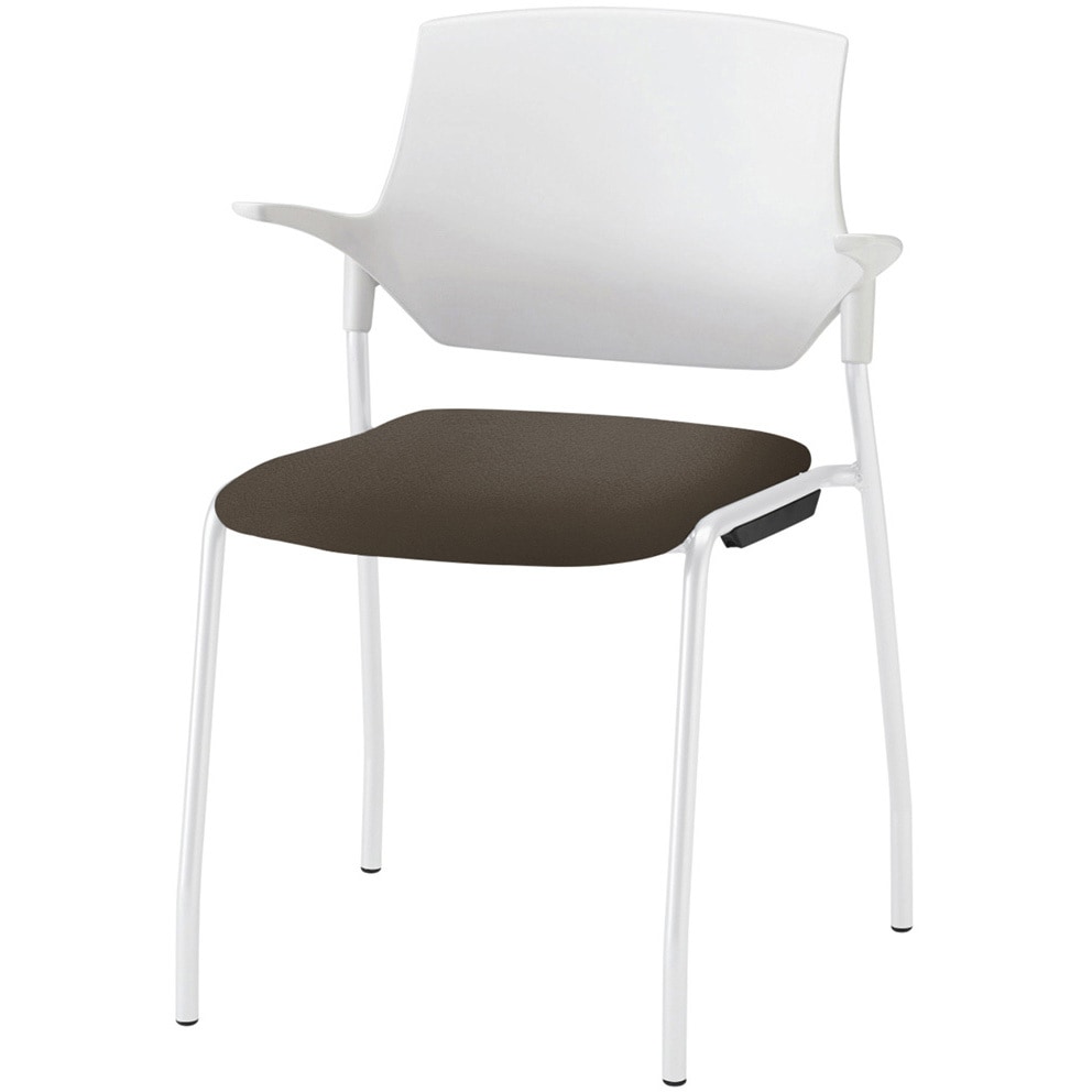 KLC-535DK-WWK1 ステンザチェア 樹脂バック<配送時組立サービス付> イトーキ ホワイト 質量5.1kg 高さ775mm幅585mm奥行545mm  KLC-535DK-WWK1