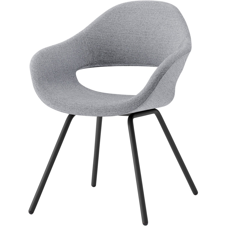 KLF-115C1-BT6 ノキチェア 4本脚<配送時組立サービス付> イトーキ 材質スチール塗装仕上脚 ブラック 高さ820mm幅630mm奥行610mm  KLF-115C1-BT6