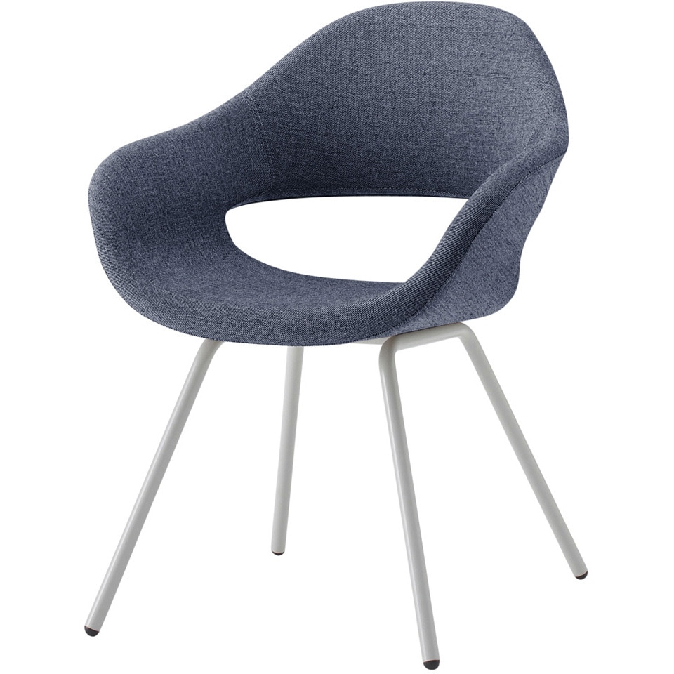 KLF-115C1-GB2 ノキチェア 4本脚<配送時組立サービス付> イトーキ 材質スチール塗装仕上脚 ライトグレー 高さ820mm幅630mm奥行610mm  KLF-115C1-GB2