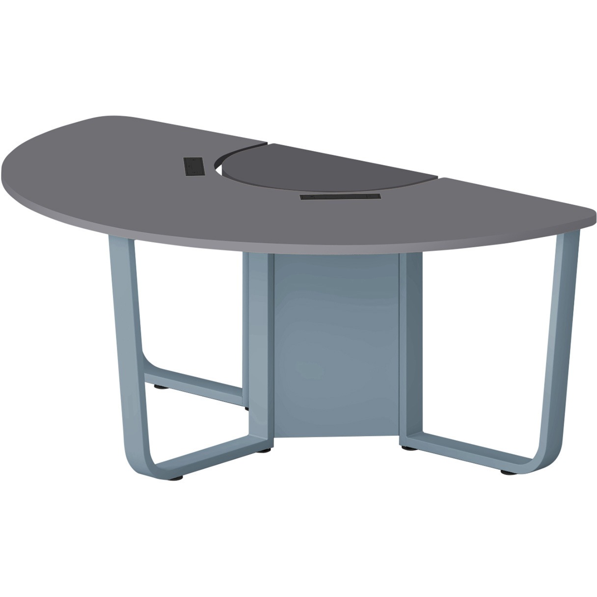 DPW-180MCT-A7T3 パノラ 4人用テーブル H720 1トーンカラー<配送時組立サービス付> イトーキ メラミン化粧板 配線キャップ2カ所 ダークグレー 幅1800mm  DPW-180MCT-A7T3