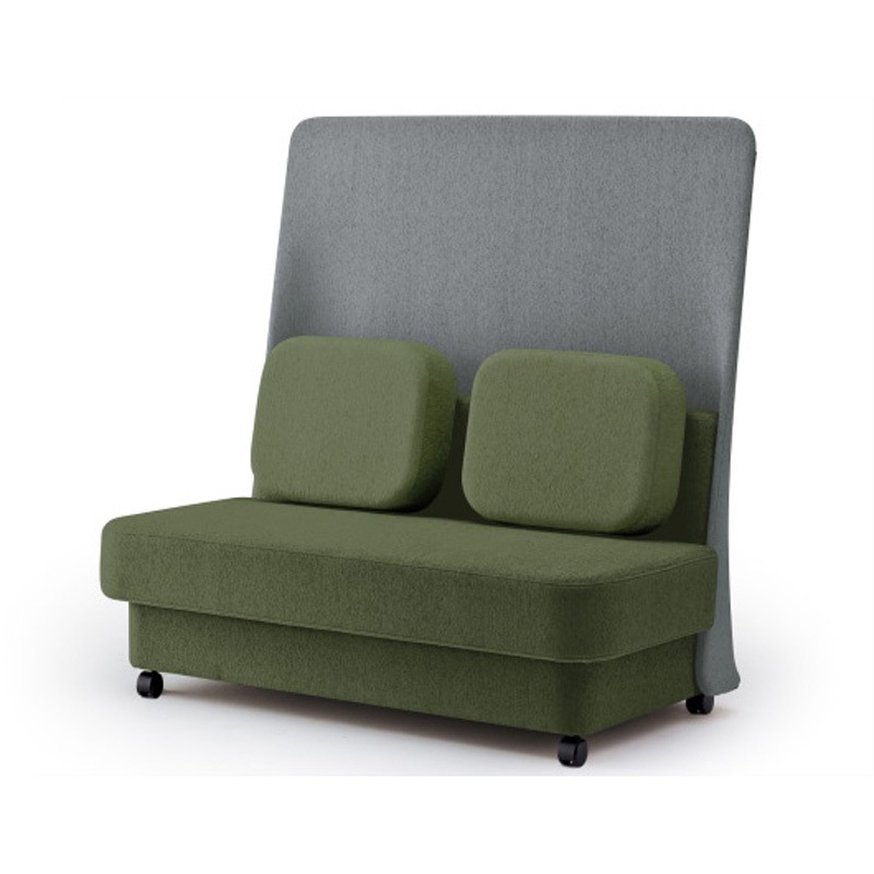 LMC-13HSCC-Q2Q2 ピナモ 2シーターソファ ハイバック キャスター付<配送時組立サービス付> イトーキ 高さ1330mm幅1350mm奥行765mm  LMC-13HSCC-Q2Q2