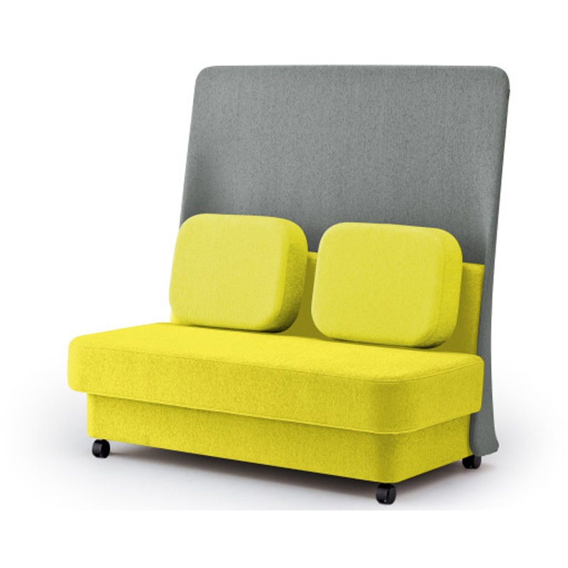 LMC-13HSCC-U8U8 ピナモ 2シーターソファ ハイバック キャスター付<配送時組立サービス付> イトーキ 高さ1330mm幅1350mm奥行765mm  LMC-13HSCC-U8U8