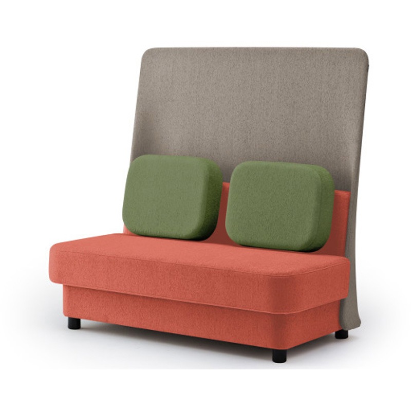 LMC-13HSC-D3Q3 ピナモ 2シーターソファ ハイバック 固定脚<配送時組立サービス付> イトーキ 高さ1330mm幅1350mm奥行765mm  LMC-13HSC-D3Q3