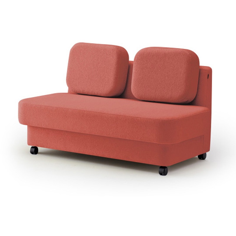 LMC-13LSCC-D3D3 ピナモ 2シーターソファ ローバック キャスター付<配送時組立サービス付> イトーキ 高さ810mm幅1350mm奥行740mm  LMC-13LSCC-D3D3