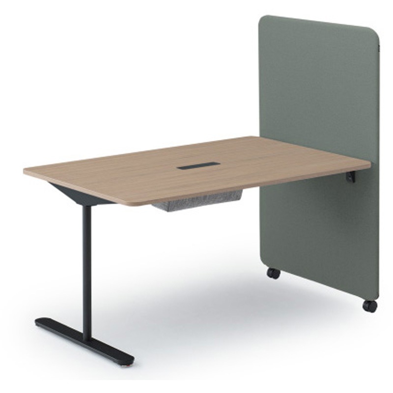 LMC-13HTT-T671 ピナモ テーブルパネル付 W1385<配送時組立サービス付> イトーキ メラミン化粧板 キャスターロック2個仕様 高さ1330mm奥行900mm  LMC-13HTT-T671 109,890円