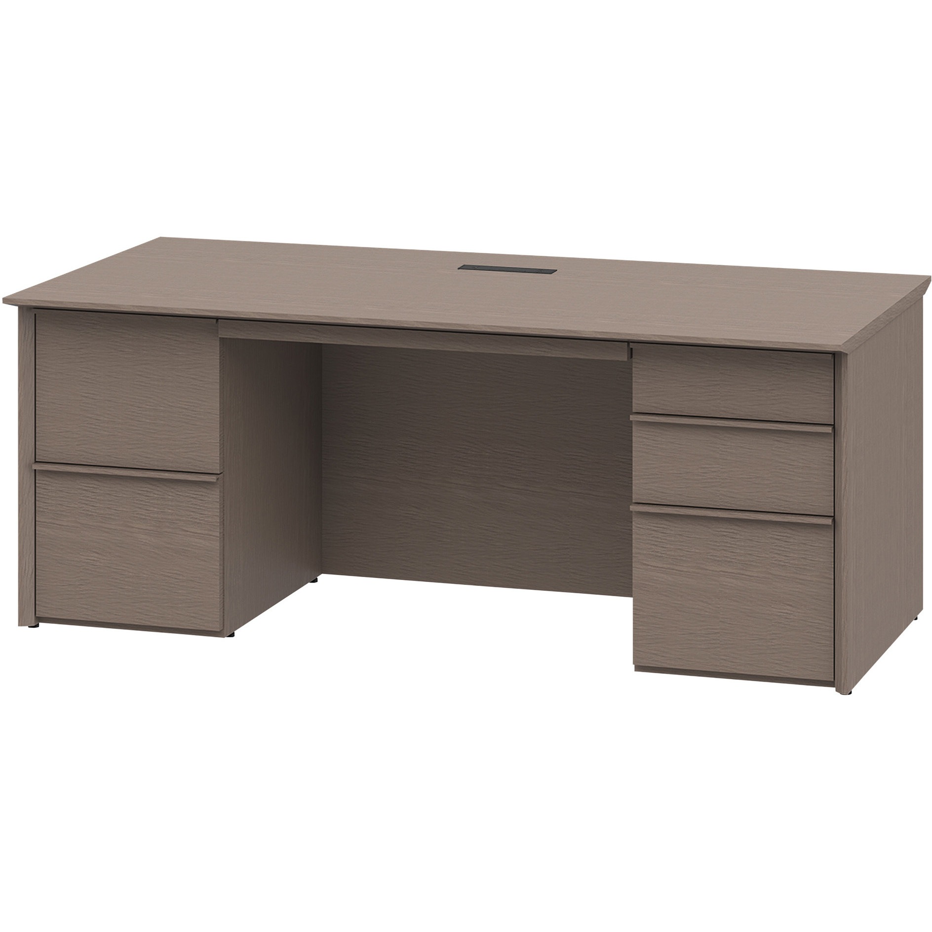 PLA-188CBA-77 プレジール 両袖デスク 配線キャップ付 W1800<配送時組立サービス付> イトーキ グレージュ色 高さ720mm奥行900mm  PLA-188CBA-77