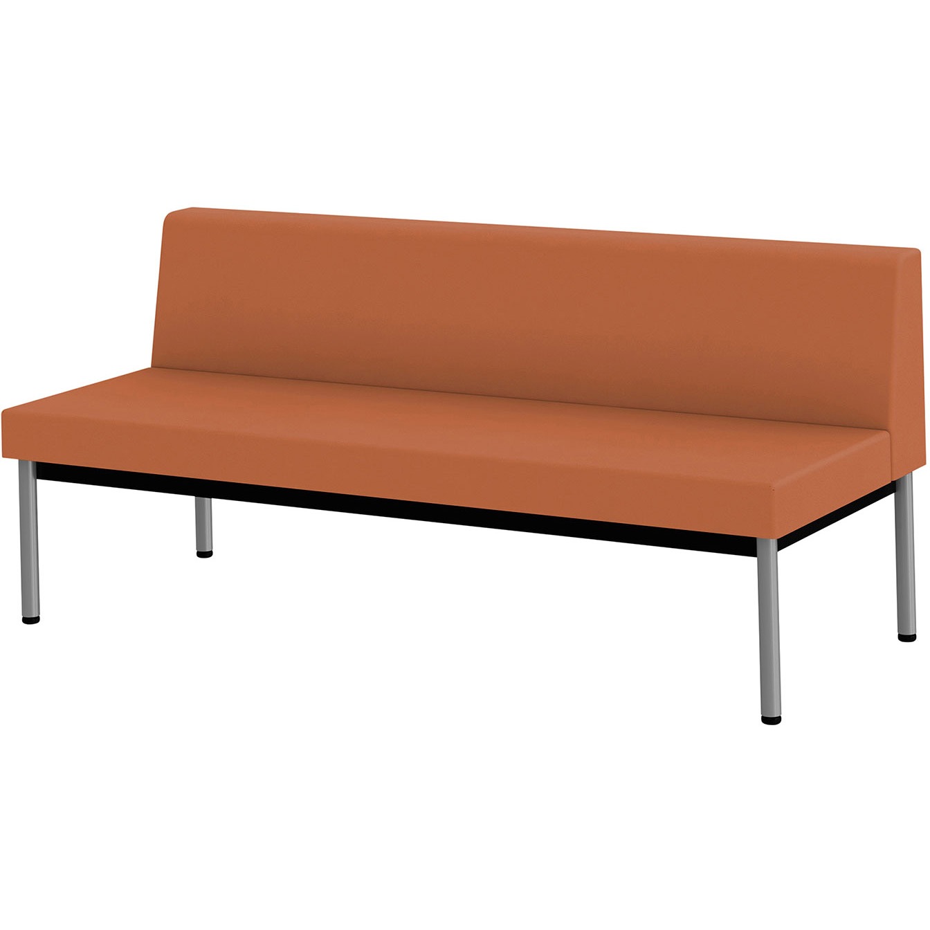 LBB-5015DF-D7 ベンチBB 背付<配送時組立サービス付> イトーキ ソフトオレンジ色 高さ660mm幅1500mm奥行600mm  LBB-5015DF-D7